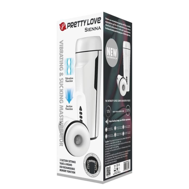 PRETTY LOVE - SIENNA MASTURBATEUR VIBRANT POUR HOMMES AVEC VOIX ET ASPIRATION