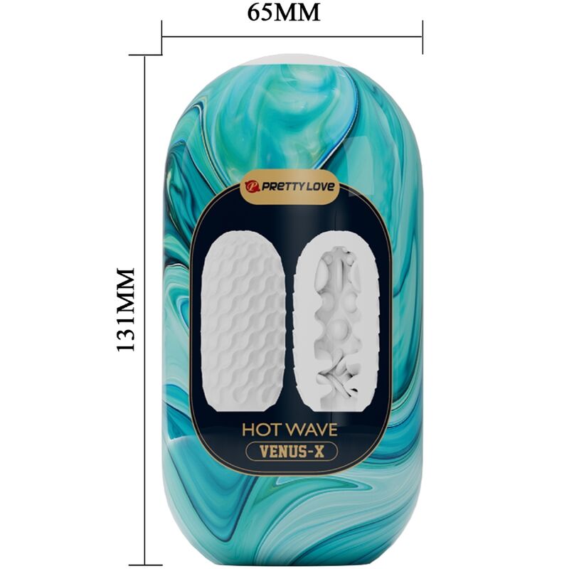 PRETTY LOVE - MASTURBATEUR POUR HOMME EN SILICONE HOT WAVE BLANC