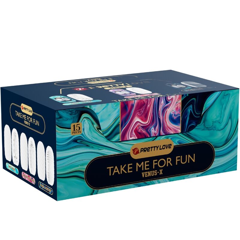 PRETTY LOVE - VENUS X 15 MASTURBATEURS HOMMES EN SILICONE BLANC