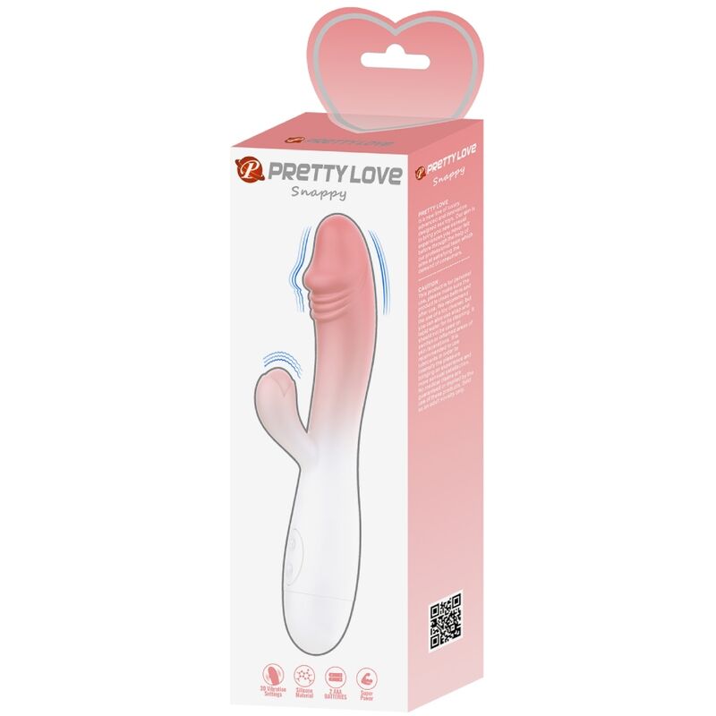 PRETTY LOVE - VIBRATEUR SNAPPY RABBIT 30 VIBRATIONS ROSE