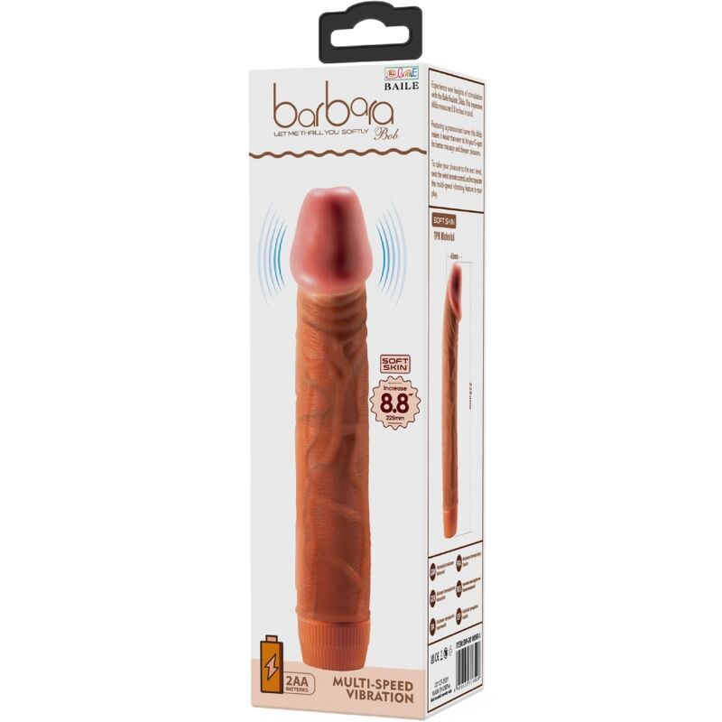 BAILE - VIBRATEUR RÉALISTE BOB 22,5 CM MULÂTRE