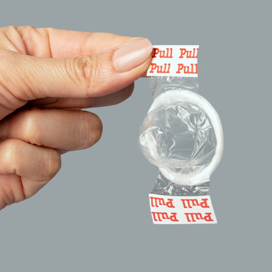 UNIQ - PRÉSERVATIFS SANS LATEX AVEC BANDES PULL 3 UNITÉS