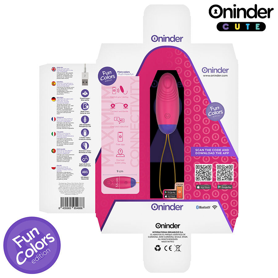 ONINDER CUTE - ŒUF EN SILICONE À VIBRATION ET À ONDE AMOUREUX - APPLICATION GRATUITE DANS LE MONDE ENTIER