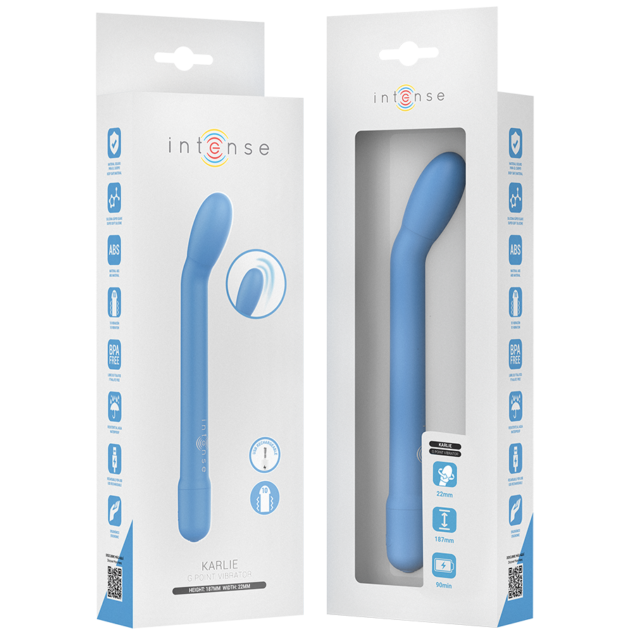 INTENSE - STIMULATEUR DE POINT G RECHARGEABLE KARLIE BLEU