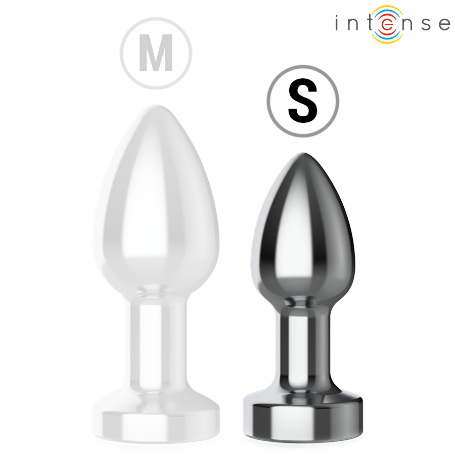 INTENSE - PLUG ANAL VIBRANT EN MÉTAL AVEC LUMIÈRES LED ET TÉLÉCOMMANDE - TAILLE S