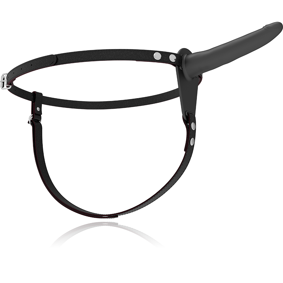 FETISH SUBMISSIVE HARNESS - VIBRATEUR SILICONE NOIR 15 CM