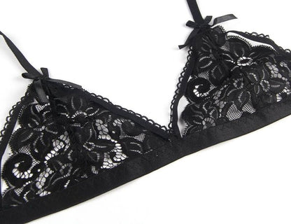 SUBBLIME - SET ENSEMBLE TROIS PIÈCES SOUTIEN-GORGE + PORTE-JARRETELLE + STRING L/XL