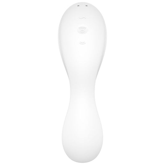SATISFYER - APPLICATION STIMULATEUR ET VIBRATEUR CURVY TRINITY 5 BLANC