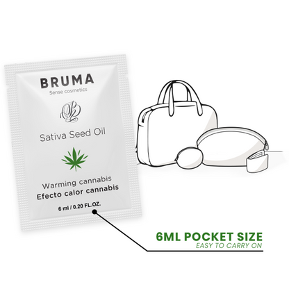 BRUMA - HUILE DE GRAINES DE SATIVA GEL GLISSANT RÉCHAUFFANT SAVEUR DE CANNABIS 6 ML
