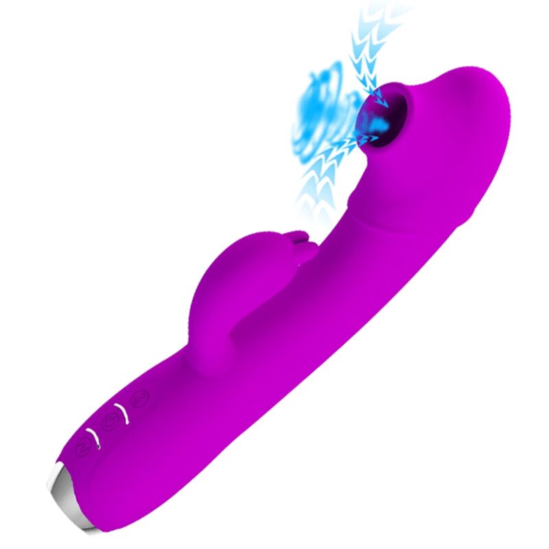 PRETTY LOVE - VIBRATEUR RECHARGEABLE REGINA - GEL À ASPIRATION VIOLET