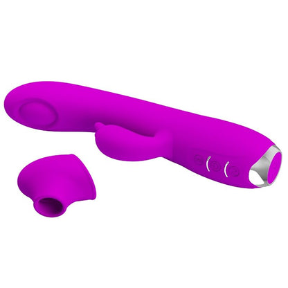 PRETTY LOVE - VIBRATEUR RECHARGEABLE REGINA - GEL À ASPIRATION VIOLET