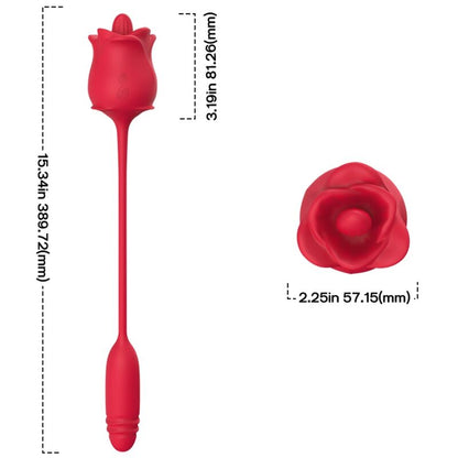 ARMONY - 3-EN-1 ROSE, STIMULATEUR, ASPIRATION ET UP&DOWN AVEC QUEUE ROUGE