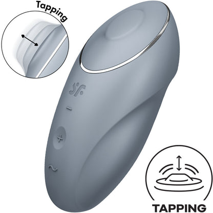 SATISFYER - TAP & CLIMAX 1 VIBRATEUR LAY-ON ROUGE