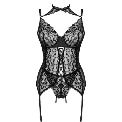 LIVCO CORSETTI FASHION - COLLECTION GIELLANDRA FOR THE SENSES CORSET + CULOTTE NOIR L/XL