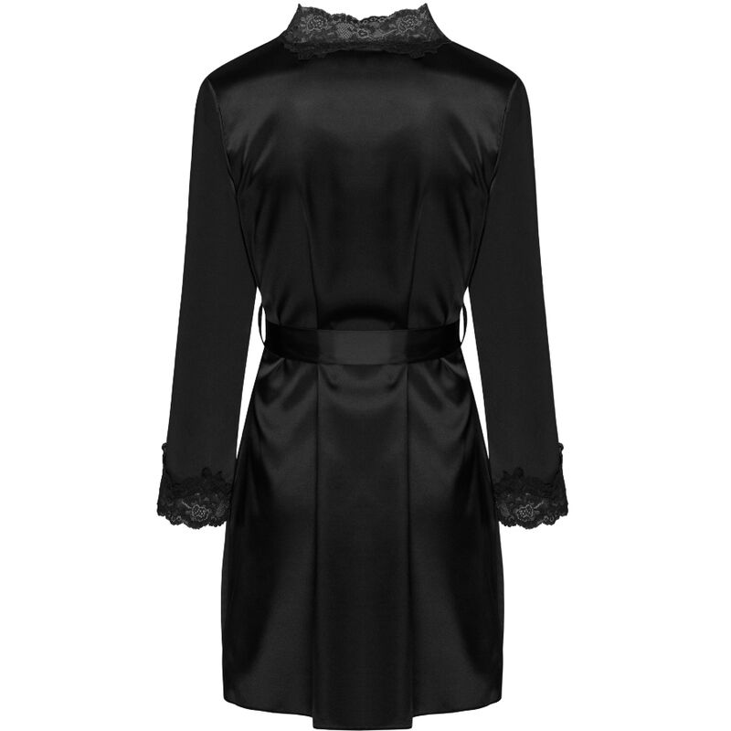 LIVCO CORSETTI FASHION - JACQUELINE LC 90249 ROBE DE CHAMBRE + CHEMISE + CULOTTE NOIR L/XL