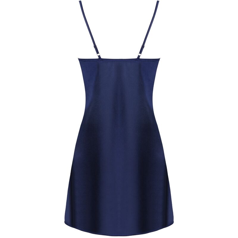 LIVCO CORSETTI FASHION - JACQUELINE LC 90249 ROBE DE CHAMBRE + CHEMISE + CULOTTE BLEU MARINE S/M