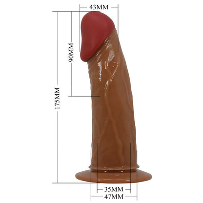 PRETTY LOVE - STARKS SLIP HARNAIS DILDO VIBRANT MULTI-VITESSES 17,5 CM MARRON CLAIR