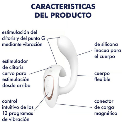 SATISFYER - G FOR GODDESS 1 VIBRATEUR LAPIN BLANC