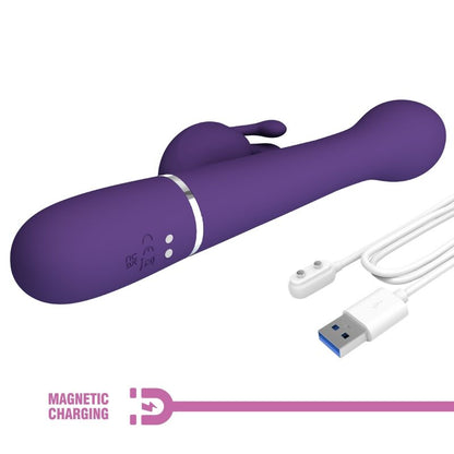 PRETTY LOVE - DEJON VIBRATEUR RABBIT 3 EN 1 MULTIFONCTION VIOLET