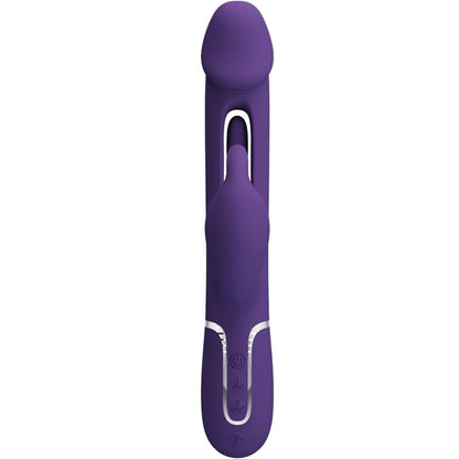 PRETTY LOVE - VIBRATEUR MULTIFONCTION 3 EN 1 KAMPAS RABBIT AVEC LANGUE VIOLET