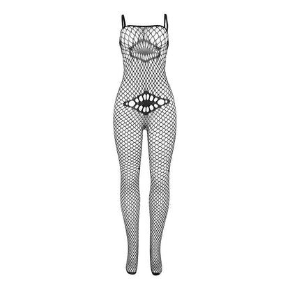 SUBBLIME - 952112 BODYSTOCKING RESILLE AVEC DETAILS SUR LA POITRINE ET LE VENTRE NOIR TAILLE UNIQUE