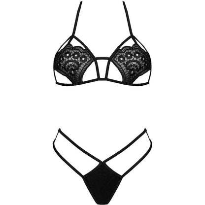 LIVCO CORSETTI FASHION - SOUTIEN-GORGE + STRING JIMENA LC 20216 NOIR TAILLE UNIQUE