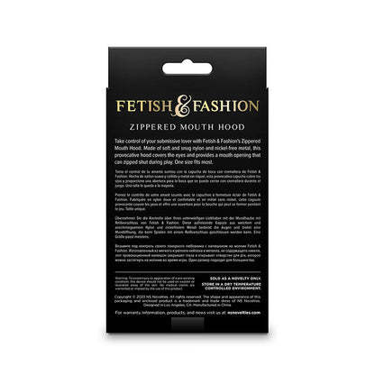 NS NOVELTIES - FETISH & FASHION CAGOULE FERMÉE À FERMETURE ÉCLAIR NYLON NOIR