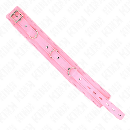 KINK - COLLIER AVEC LAISSE 65 CM AVEC RESTRICTIONS ROSE 36-42 CM X 5,5 CM