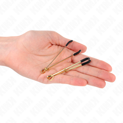 KINK - PINCES À MATELONS FINES OR 7 CM