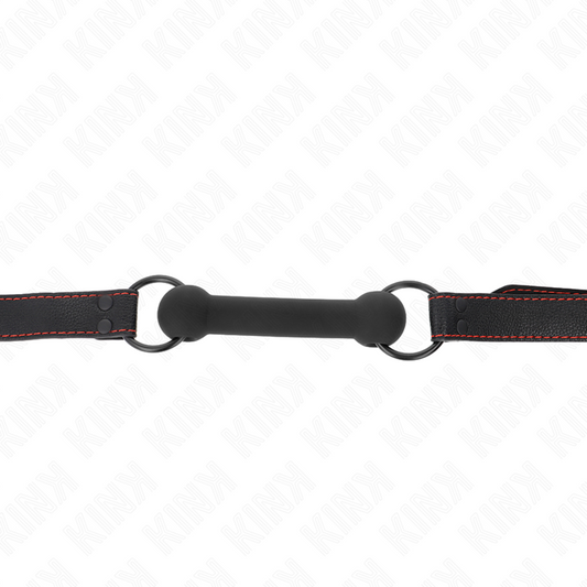 KINK - BONE BAG AVEC SANGLE EN CUIR NOIR AJUSTABLE 41-57 CM