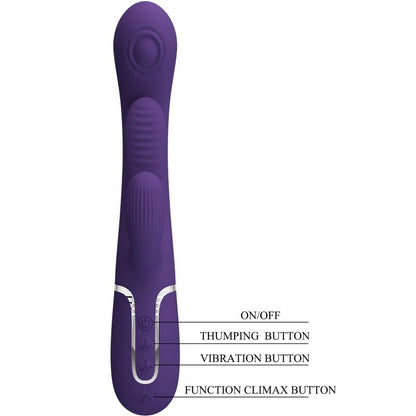 PRETTY LOVE - SHANIA TRIPLE RABBIT VIBRATEUR MULTIFONCTION VIOLET