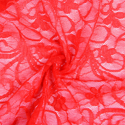 SUBBLIME - 954215 BABYDOLL EN DENTELLE À BRETELLES RÉGLABLES ROUGE L/XL