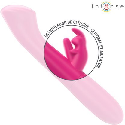 INTENSE - JULIETA VIBRATEUR RABBIT 18,6 CM 10 VIBRATIONS ROSE