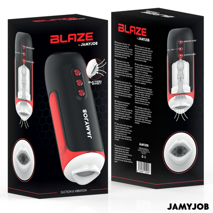 JAMYJOB - MASTURBATEUR BUCCAL AUTOMATIQUE BLAZE 5 MODES D'ASPIRATION ET DE VIBRATION