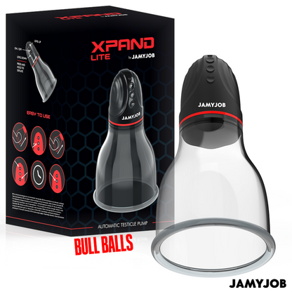 JAMYJOB - XPAND LITE POMPE À TESTICULES AUTOMATIQUE 3 NIVEAUX D'ONDES STIMULANTES GRIS