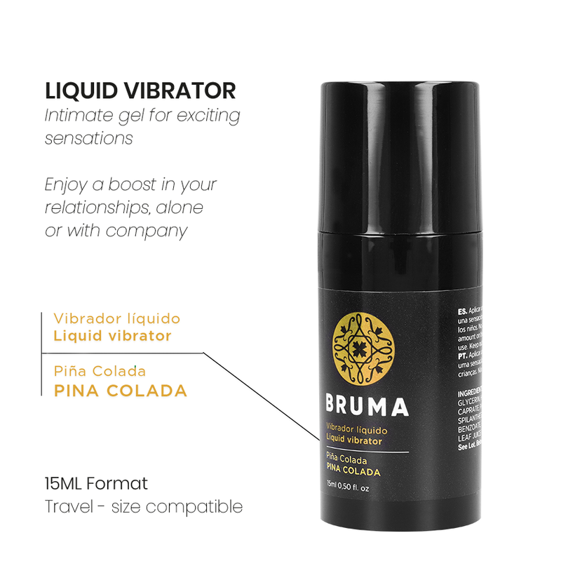 BRUMA - VIBRATEUR LIQUIDE ULTRA GLISSANT PINA COLADA 15 ML