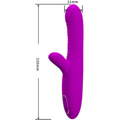 PRETTY LOVE - VIBRATEUR MULTIFONCTION ANGELIQUE + STIMULATEUR DE CLITORIS VIOLET