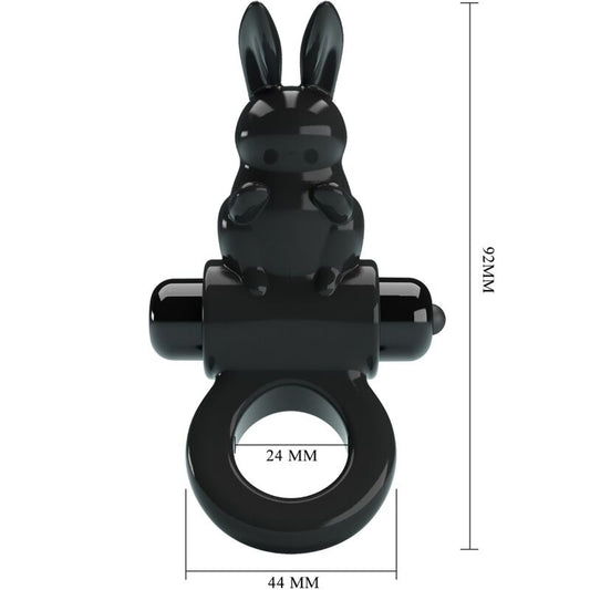 PRETTY LOVE - ANNEAU VIBRATEUR EXCITANT RABBIT 10 VIBRATIONS NOIR