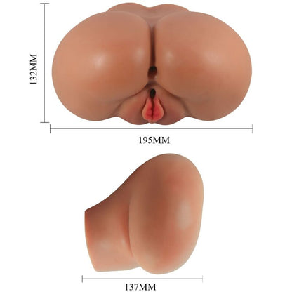 CRAZY BULL - LUNA VIBRATEUR FESSIER AVEC CONTRÔLE RÉALISTE DU VAGIN ET DE L'ANUS À TÉLÉCOMMANDE