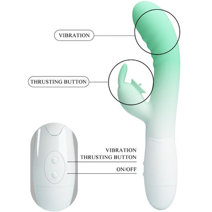 PRETTY LOVE - VIBRATEUR LAPIN CERBERUS 30 VIBRATIONS VERT
