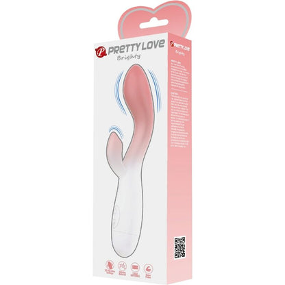 PRETTY LOVE - VIBRATEUR POINT G LUMINEUX + STIMULATEUR DE CLITORIS 30 VIBRATIONS ROSE