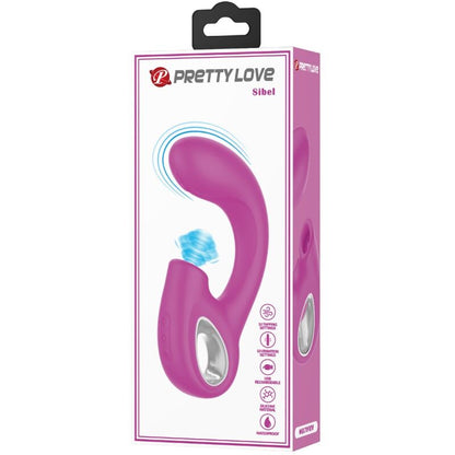 PRETTY LOVE - SIBEL VIBRATEUR POINT G + STIMULATEUR CLITORIS SIBEL 10 VIBRATIONS VIOLET