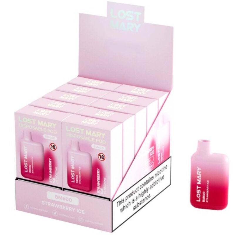 LOST MARY - BM600 VAPER NICOTINE 2% JETABLE GLACE FRAISE