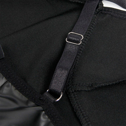 SUBBLIME - 955373 ROBE À BRETELLES EN CUIR NOIR S/M