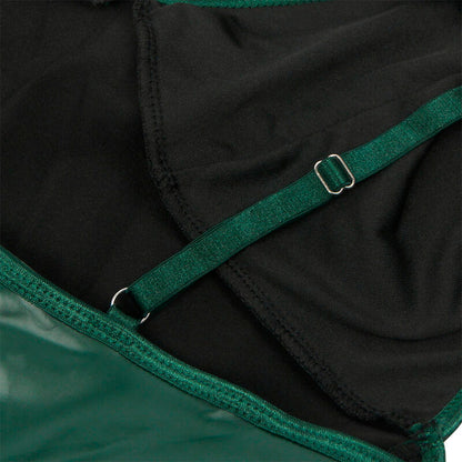 SUBBLIME - 955441 ROBE À BRETELLES EN CUIR VERT L/XL