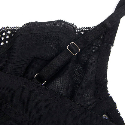 SUBBLIME - 955618 BODY EN DENTELLE AVEC FERMETURE EN BAS NOIR S/M