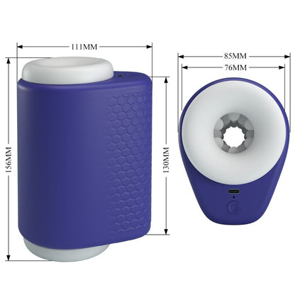 PRETTY LOVE - MASTURBATEUR POUR HOMME DJ LADY AVEC VIBRATION 5 RÉGLAGES VIOLET