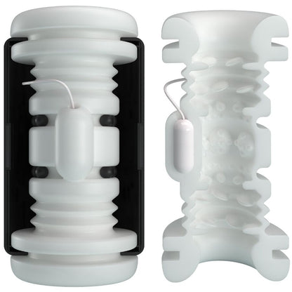 PRETTY LOVE - MASTURBATEUR POUR HOMME DJ GIRL AVEC VIBRATION 5 RÉGLAGES NEGRO