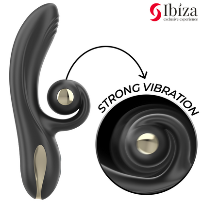 IBIZA - VIBRATEUR TWISTER AVEC STIMULATEUR DE COURBES ET VIBRO-ROTATION