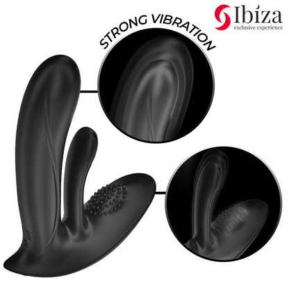 IBIZA - VIBRATEUR PORTABLE AVEC STIMULATION DU POINT G ET DU CLITORIS AVEC TÉLÉCOMMANDE